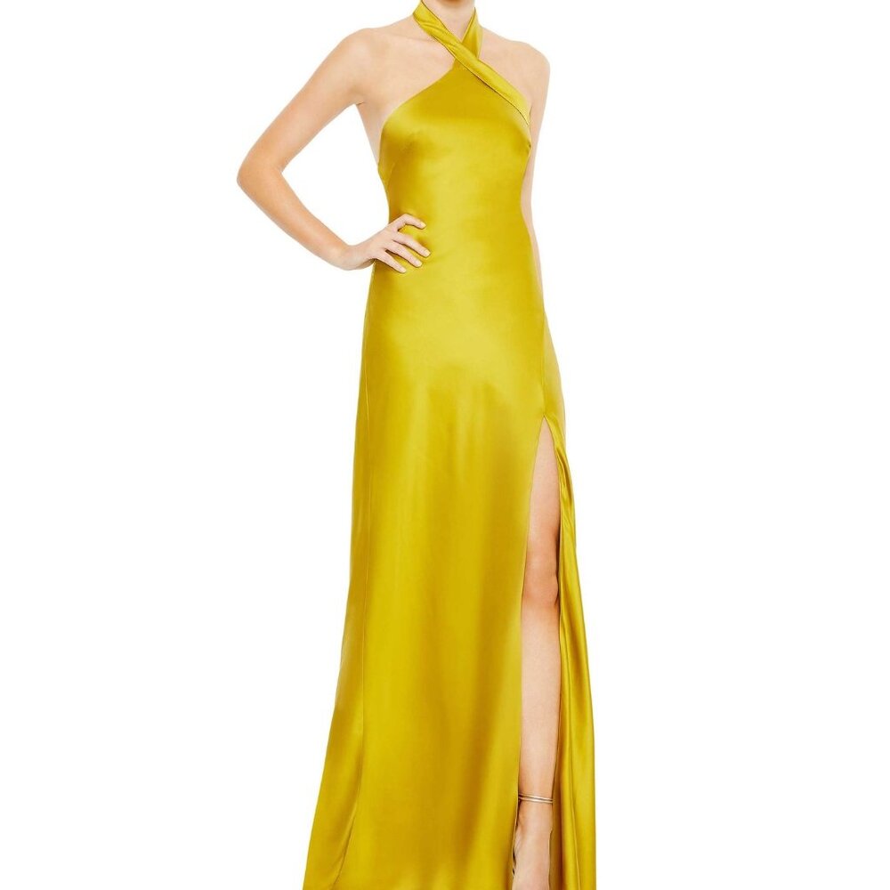 Mac Duggal- Crisscross Halter Gown- BNWT- wedding/formal/prom